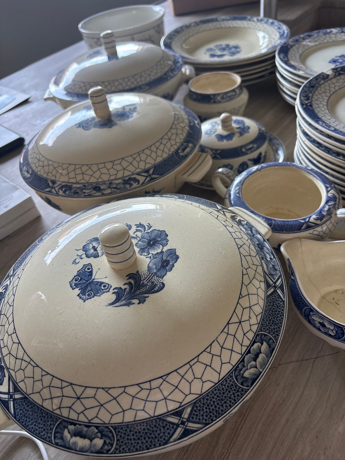 Prachtig  Butterflij servies, Antiek en Kunst, Ophalen