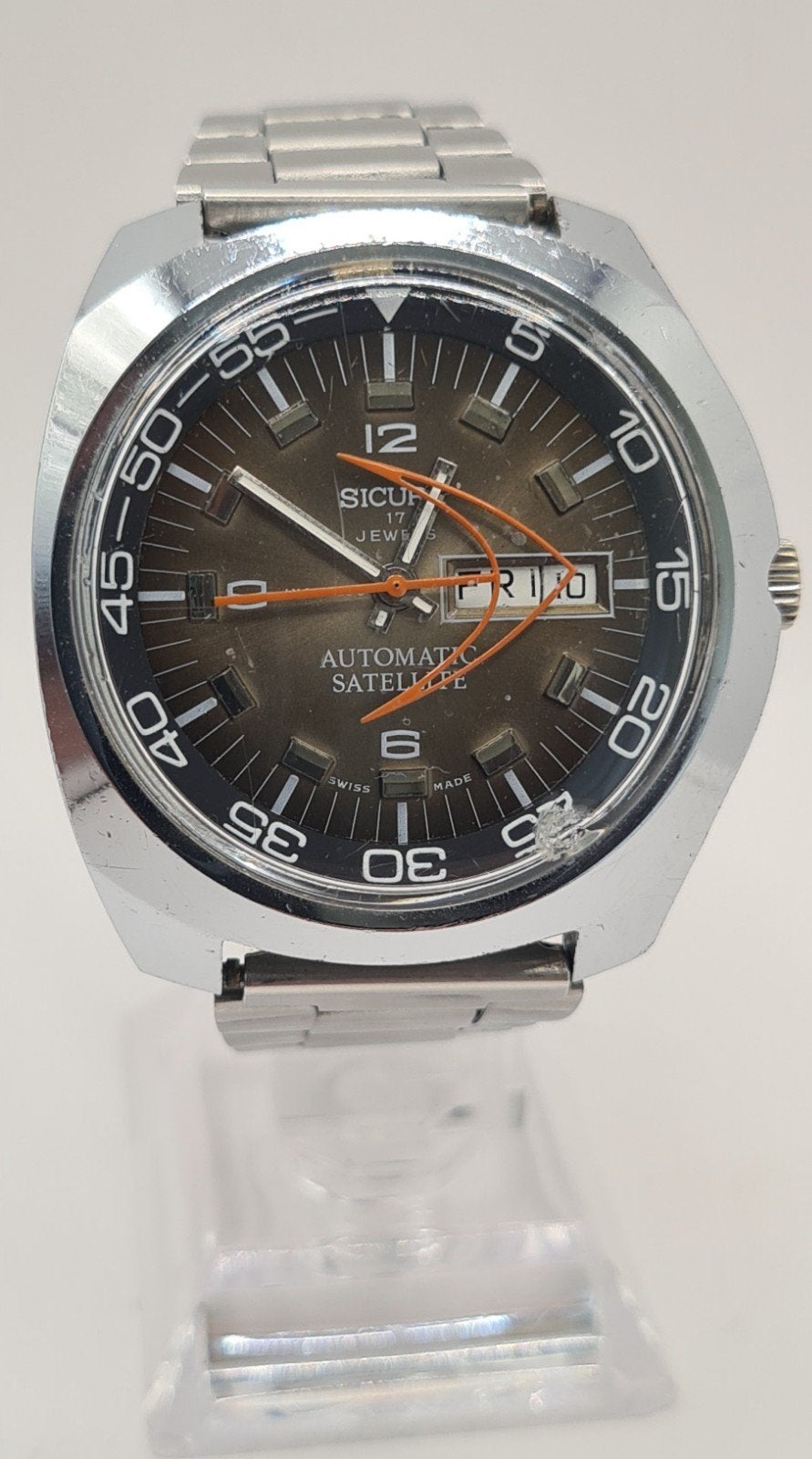 Sicura Satelite automatic, Ophalen of Verzenden, Gebruikt, Staal, Breitling