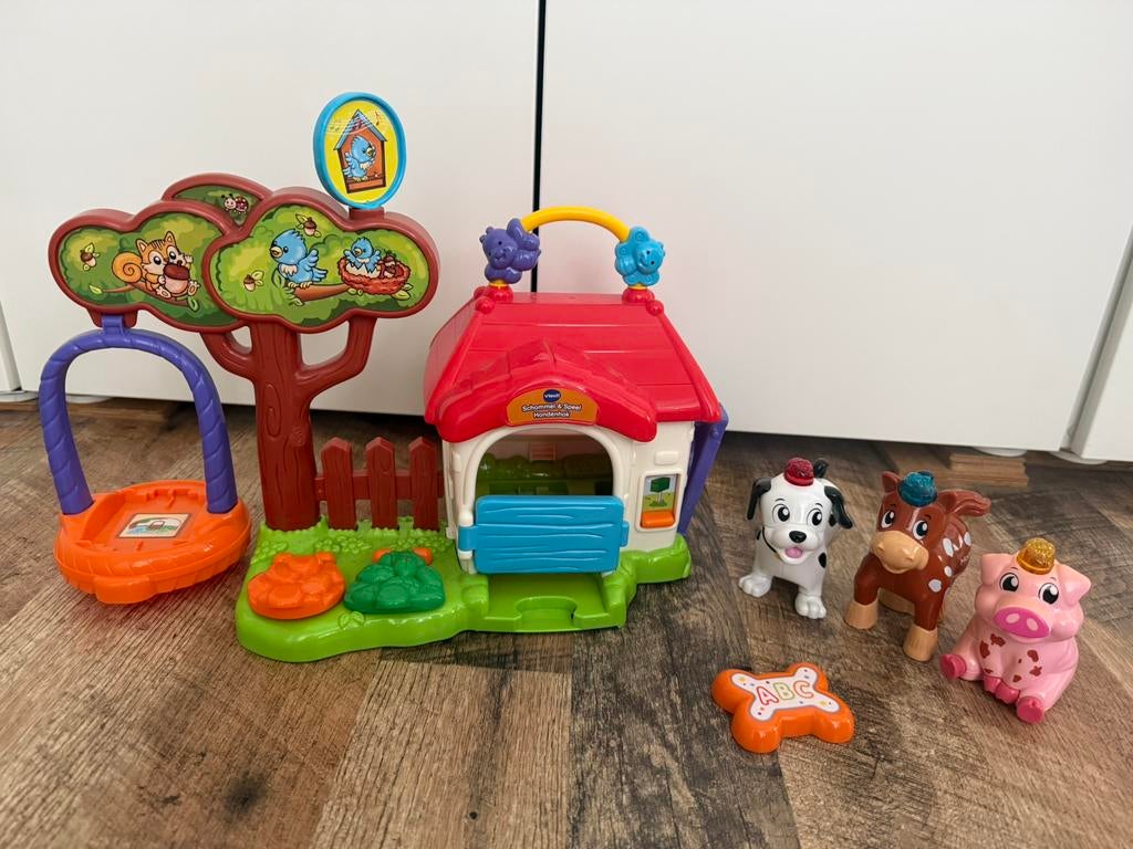 Vtech hondenhok met 3 dieren!, Ophalen of Verzenden, Zo goed als nieuw
