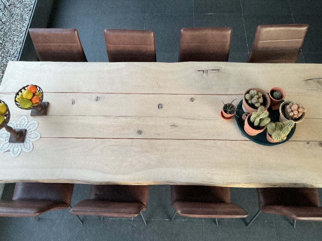 ZWARE EIKEN BOOMSTAMTAFEL – UNIEK & ROBUUST, Ophalen, Gebruikt, Rechthoekig, Hout