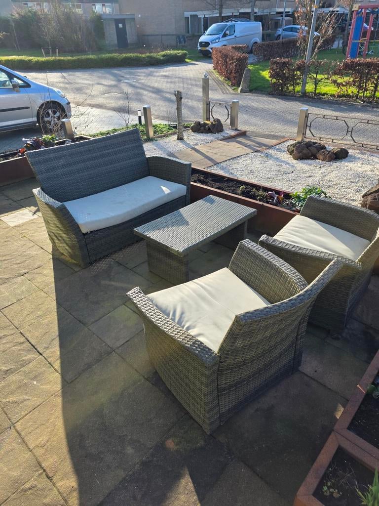 Loungeset 4 personen, Ophalen, Gebruikt, Kunststof, Bank
