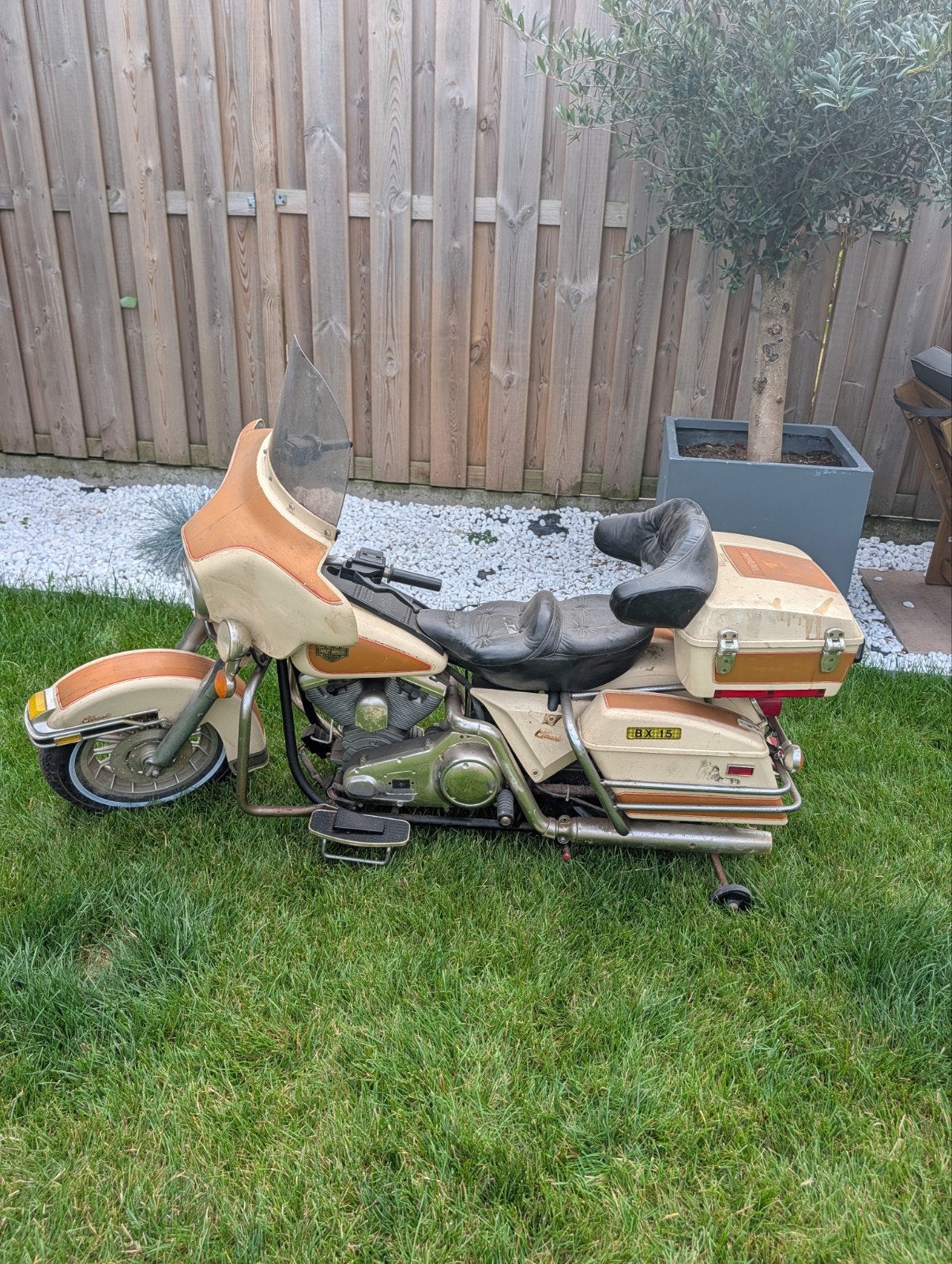 Uniek Feber Harley Davidson Kindermotor met startsleutel, Antiek en Kunst, Ophalen