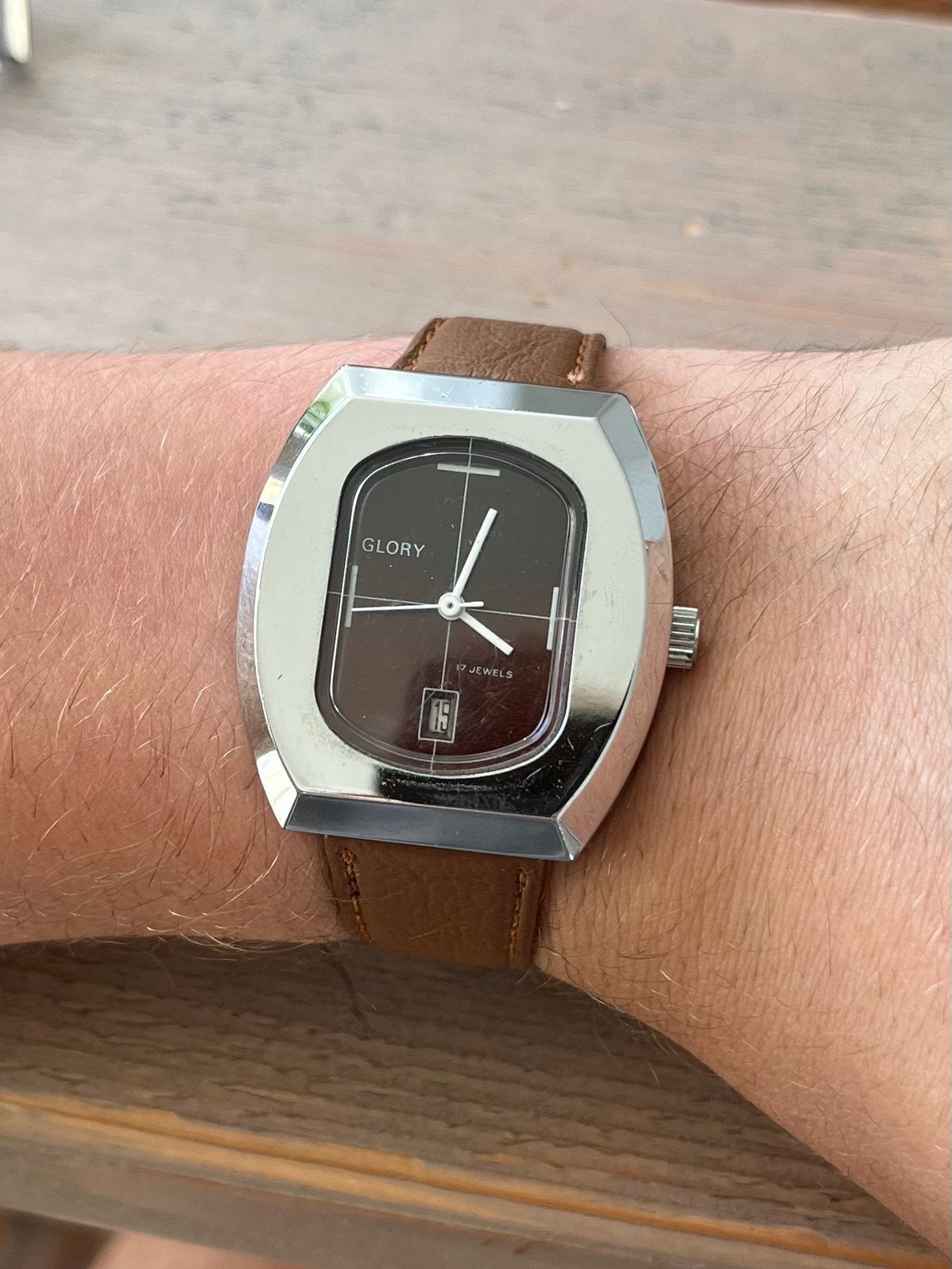 Vintage Glory Tank horloge, Ophalen of Verzenden, Staal, Overige merken, 1960 of later