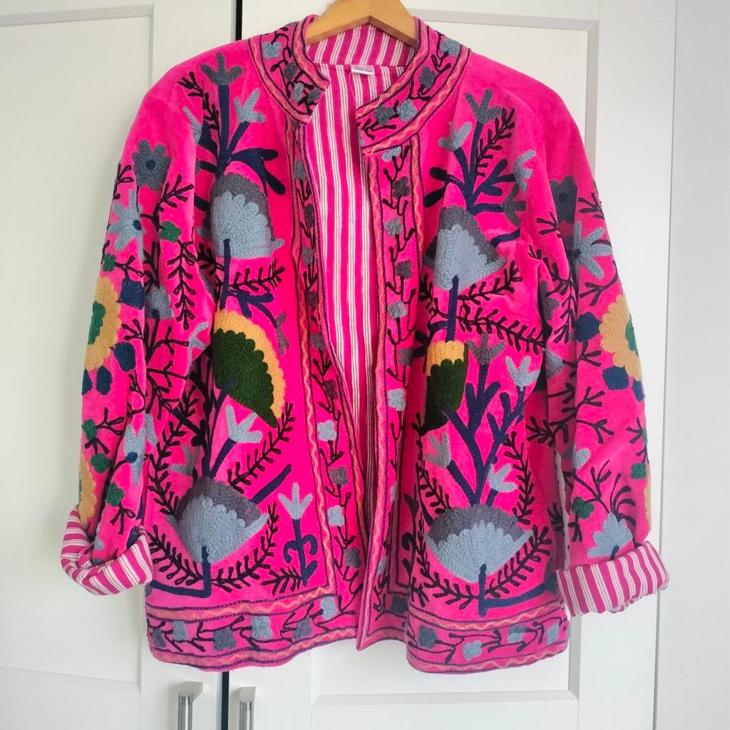 Velvet bomber jacket zo goed als nieuw, Ophalen of Verzenden, Zo goed als nieuw