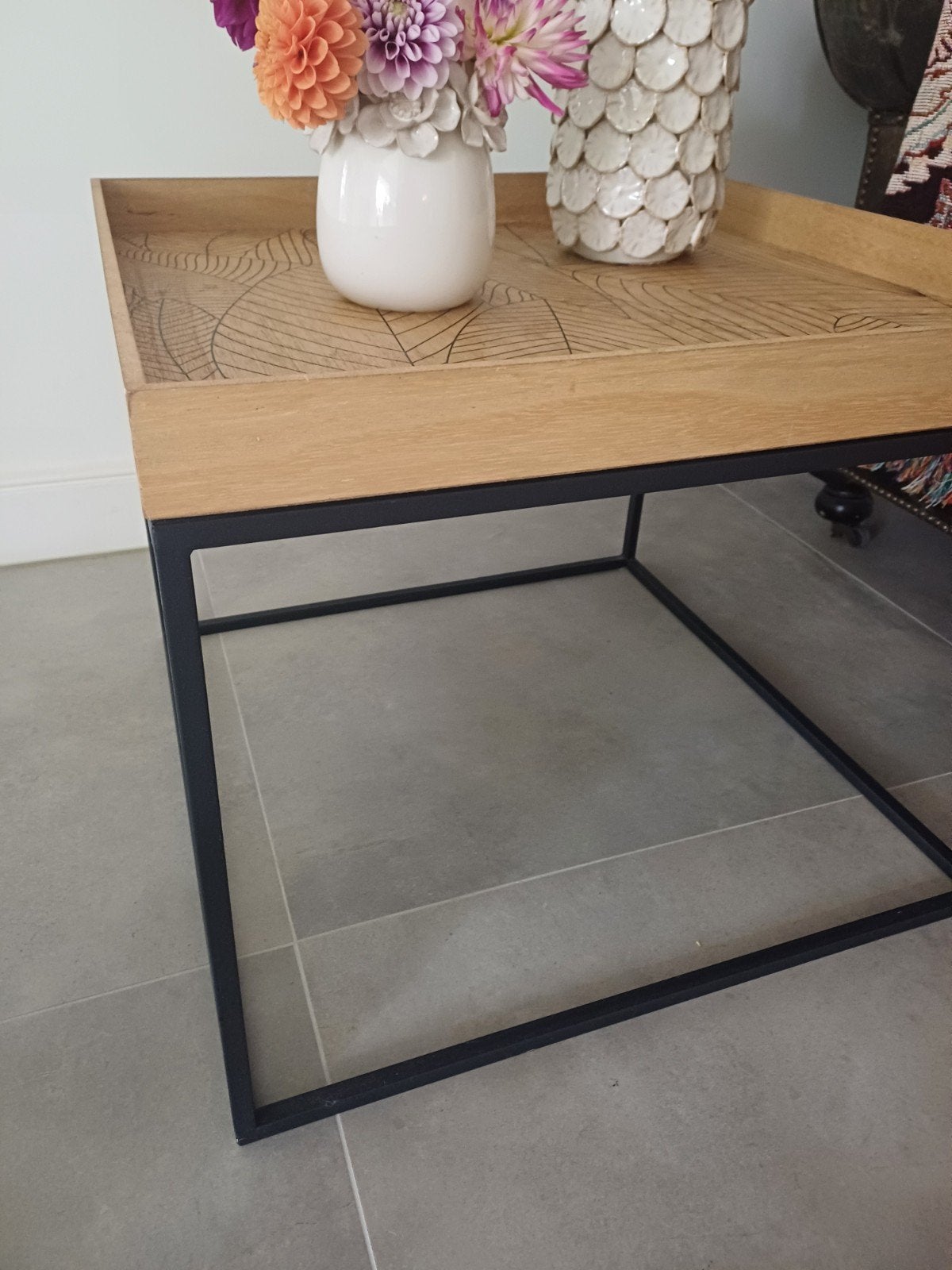 Bijzettafel, Ophalen, 50 tot 100 cm, Vierkant, Zo goed als nieuw