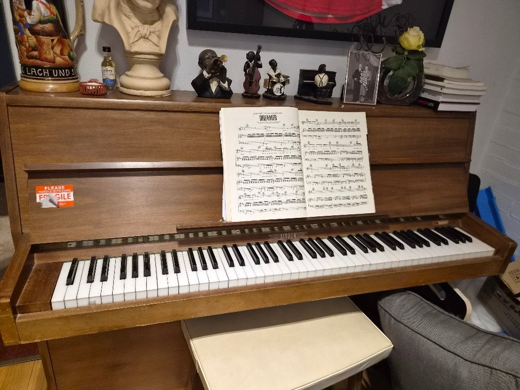 Piano GRATIS, Ophalen of Verzenden, Gebruikt