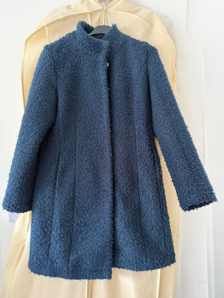Teddy jas donkerblauw, Kleding | Dames, Jassen | Winter, Ophalen of Verzenden, Zo goed als nieuw, Maat 38/40 (M), Blauw