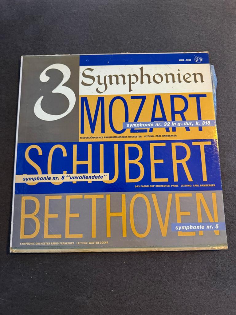 3 Symphonien: Mozart, Schubert, Beethoven Vinyl LP, Cd's en Dvd's, Ophalen, Gebruikt, Orkest of Ballet, 12 inch