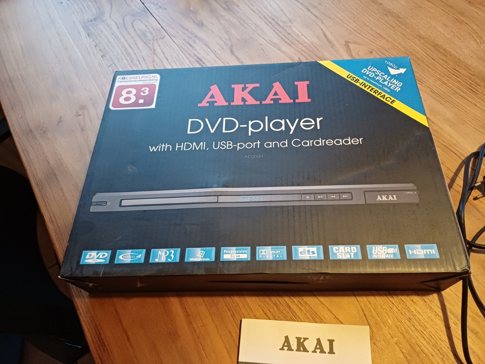 Zéér weinig gebruikte Akai dvd speler inclusief dvd's /cd's, Audio, Tv en Foto, Dvd-spelers, Ophalen, Zo goed als nieuw, Dvd-speler