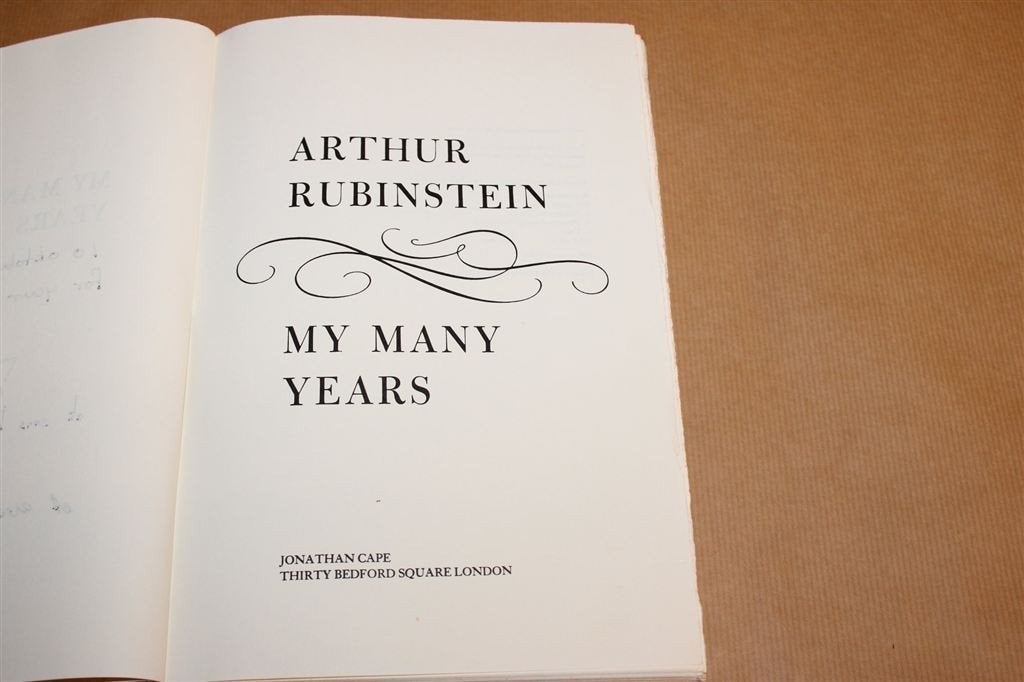Mijn Jaren — Autobiografie Artur Rubinstein [EN], Ophalen of Verzenden, Gelezen, Artiest