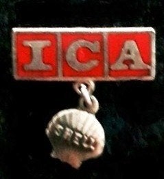 ICA Shell speld- emaille uitvoering, Verzamelen, Ophalen of Verzenden, Nieuw, Transport, Speldje of Pin