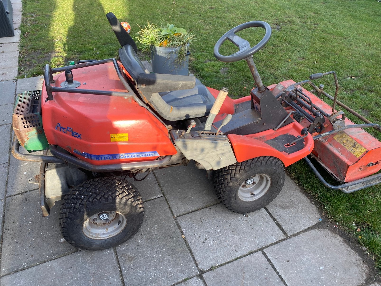 Husqvarna proflex met klepelmaaier, Tuin en Terras, Ophalen, Gebruikt, 90 tot 120 cm