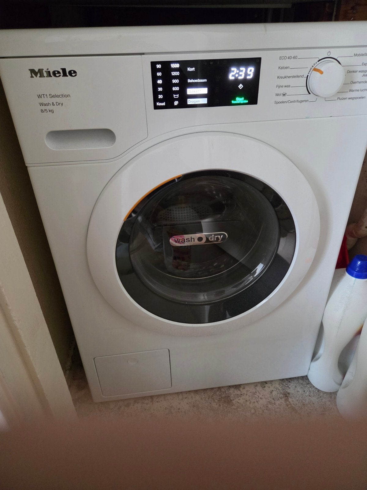 Miele WT1 Selection Wash & Dry 8/5 kg Wasmachine-Droger, Witgoed en Apparatuur, Ophalen, 1200 tot 1600 toeren, 8 tot 10 kg, Zo goed als nieuw