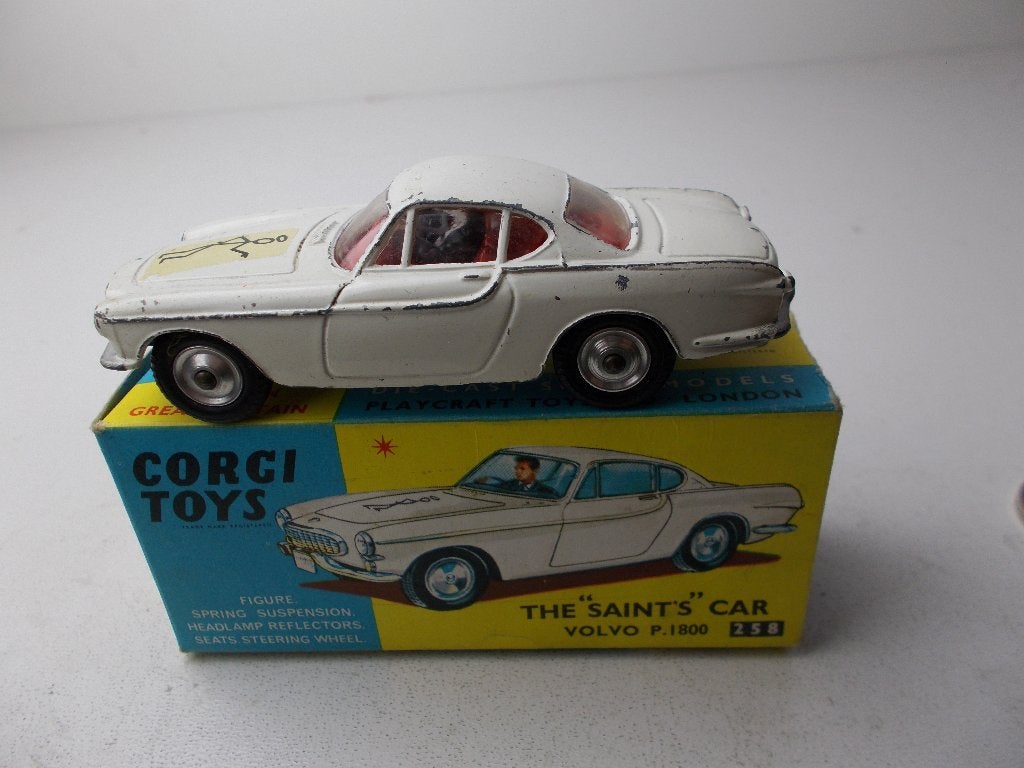 1965 Corgi Toys 258 THE "SAINTS" CAR VOLVO P.1800 + Doosje!, Hobby en Vrije tijd, Modelauto's | 1:43, Ophalen of Verzenden, Zo goed als nieuw