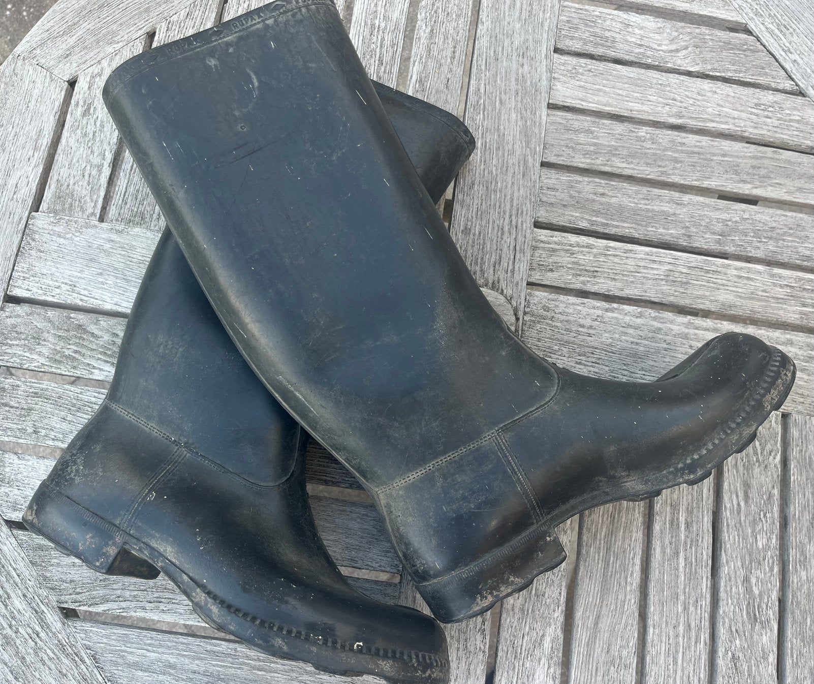Laarzen maat 43 (9), Tuin en Terras, Werkkleding, Ophalen, Gebruikt, Laarzen