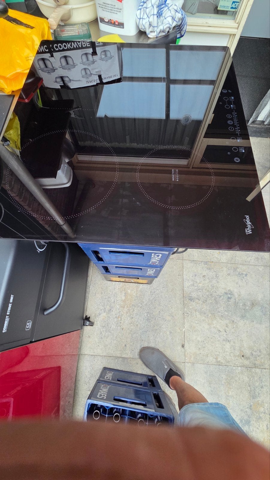 Whirlpool Inductiekookplaat 230V stekker, Ophalen, Gebruikt, 3 kookzones of minder, Inbouw