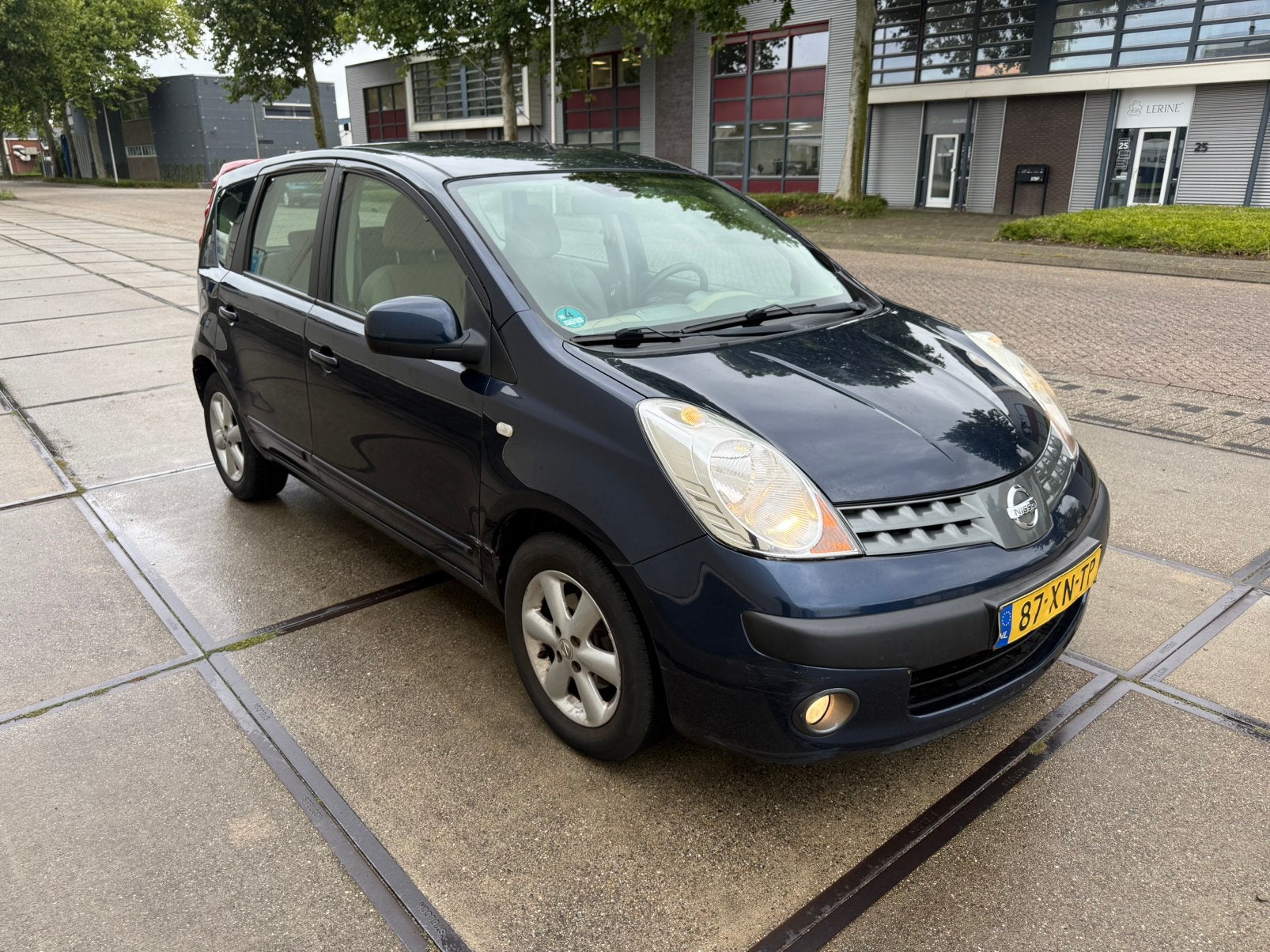 Nissan Note 1.4 16V 2007 Blauw Nieuw Apk/Airco/Climate/Nap, Auto's, Voorwielaandrijving, 40 €/maand, 4 cilinders, Blauw