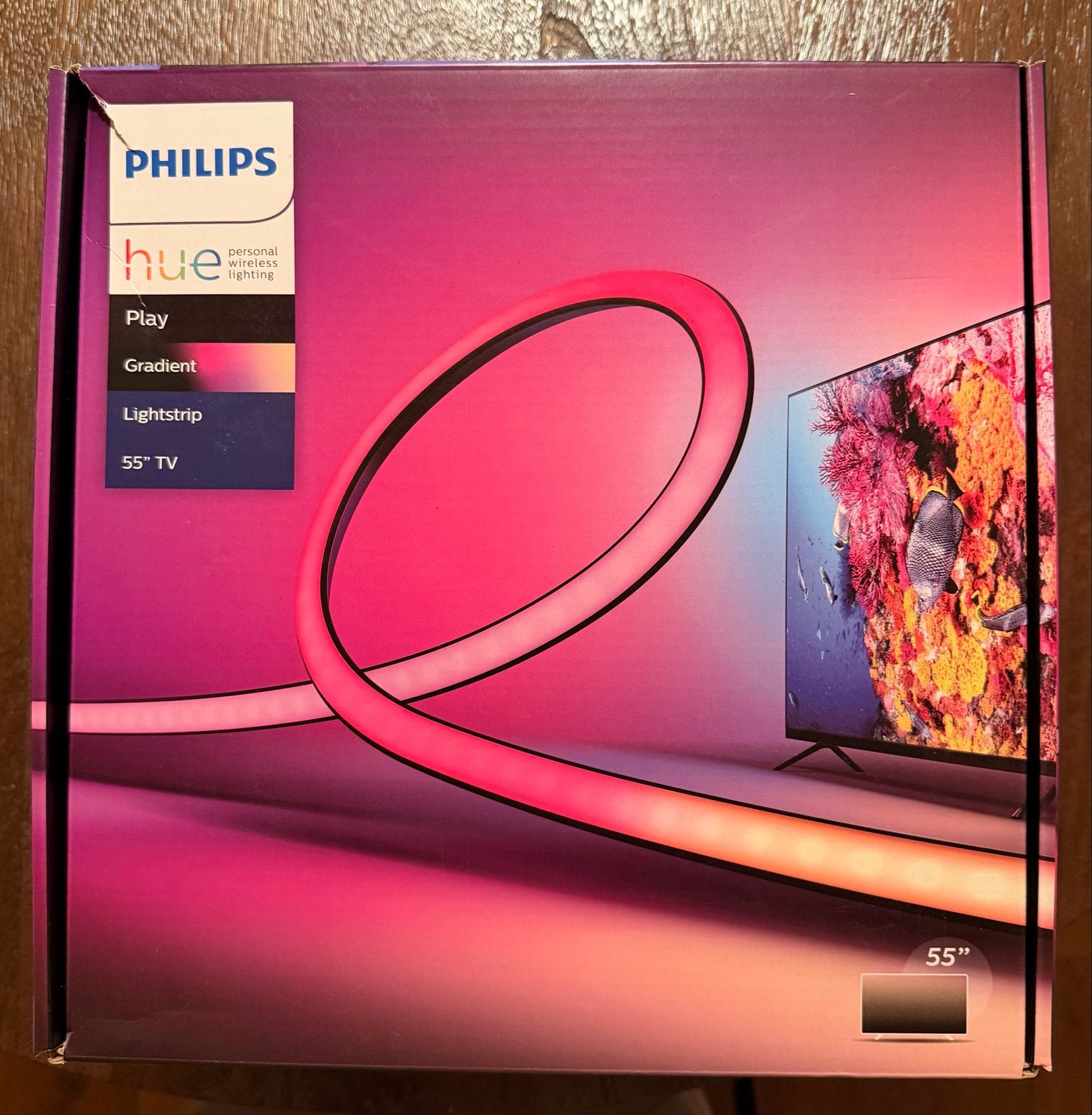 Philips Hue Play Gradient Lightstrip 55 inch TV, Ophalen, Meerkleurig, Kleur aanpasbaar, Philips Hue