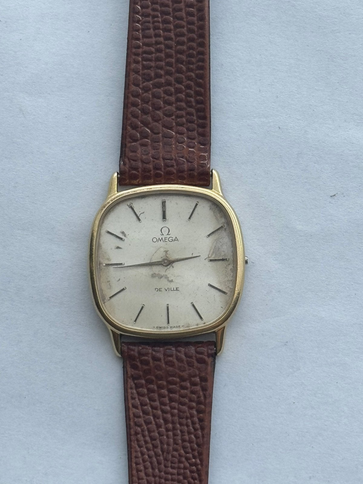 Vintage Omega De Ville – Cal. 1365 Quartz – Swiss Made, Antiek en Kunst, Antiek | Klokken, Ophalen of Verzenden