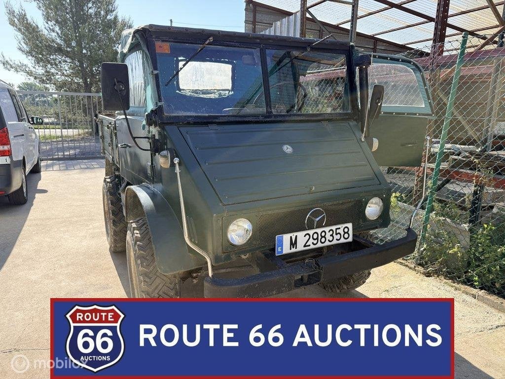 Mercedes-Benz Unimog 411 | 1962 | Route 66 Auctions, Auto's, Overige carrosserieën, Zwart, Mercedes-Benz, Bedrijf