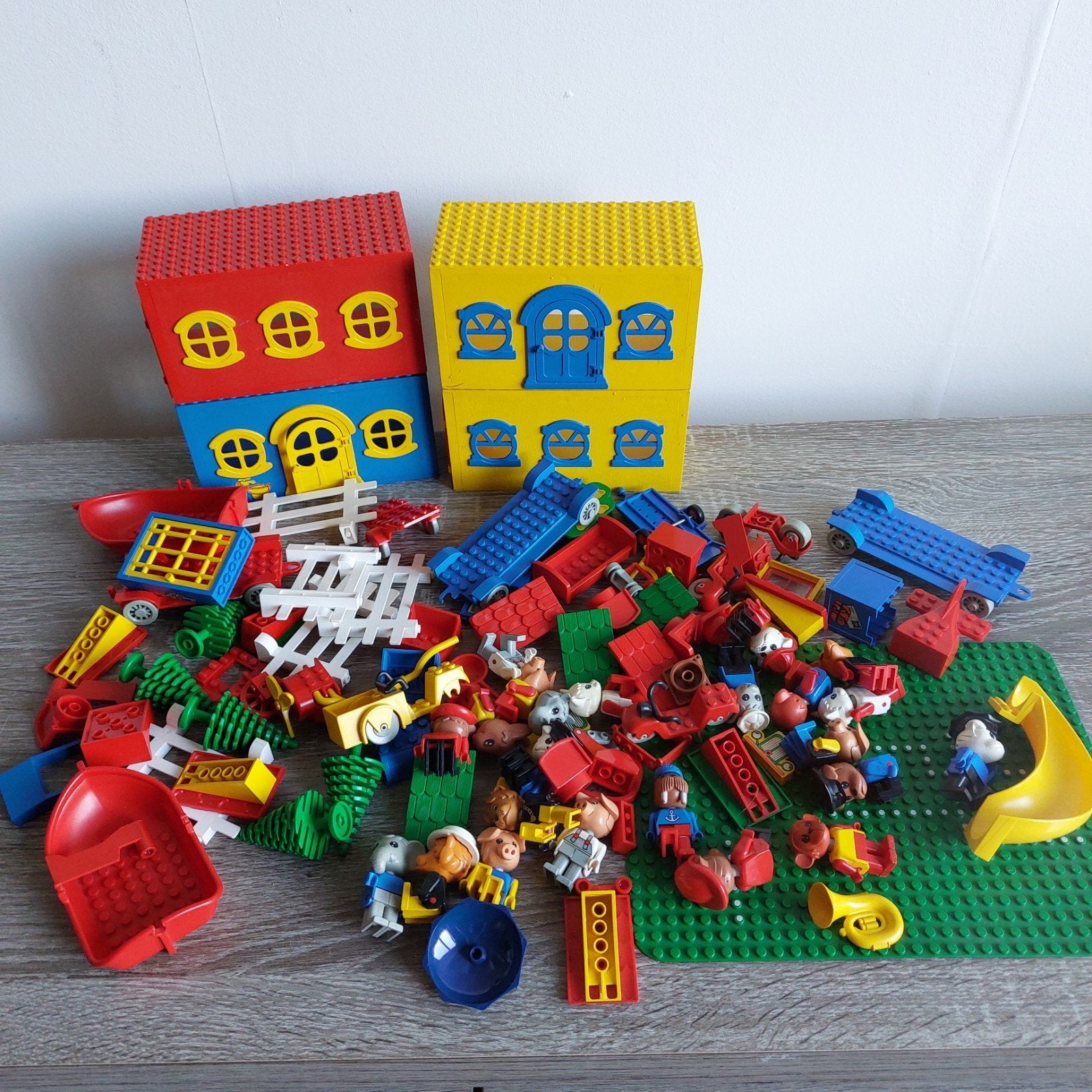 Lego Fabuland vintage partij met huizen en figuren, Gebruikt, Overige thema's, Lego, Ophalen of Verzenden