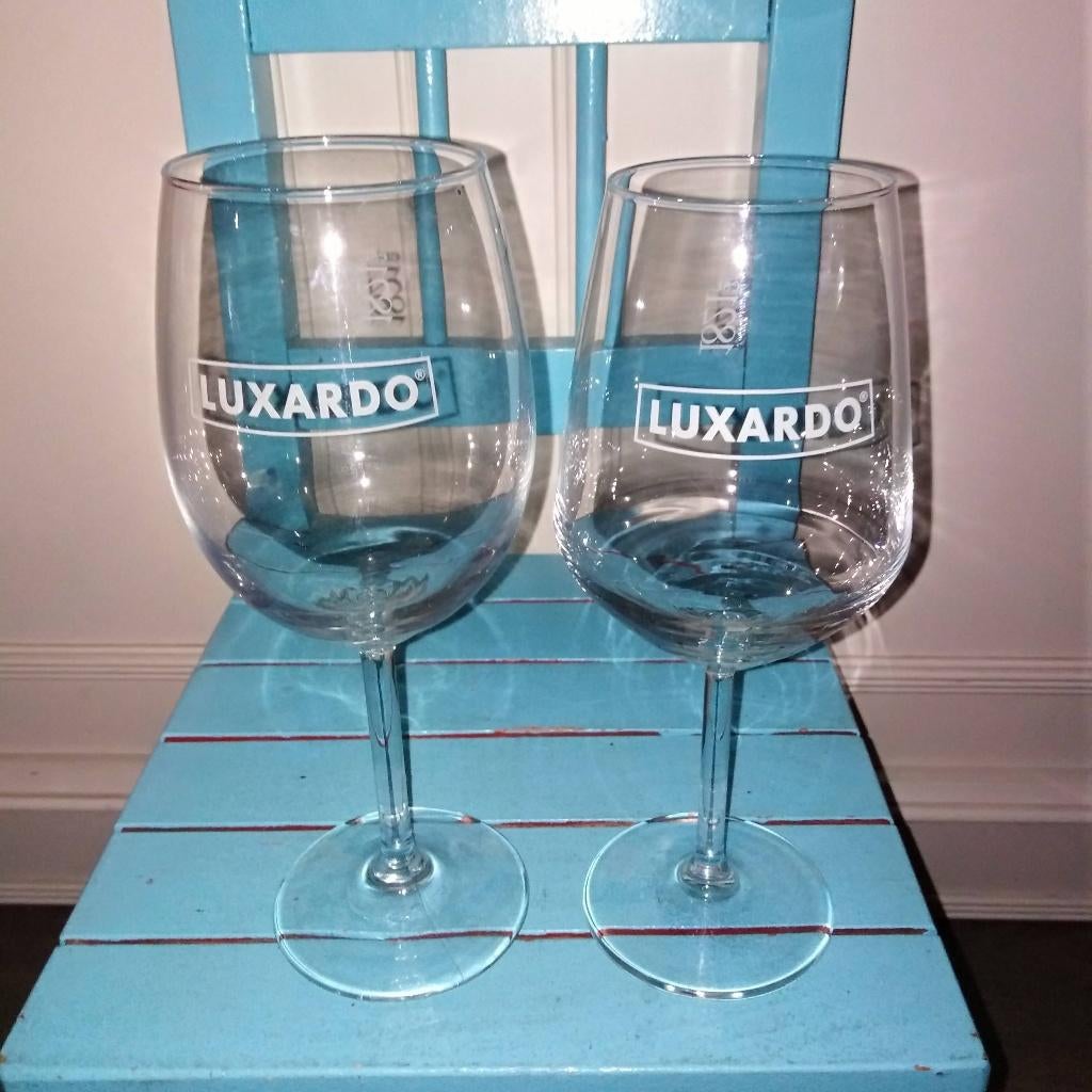 Luxardo est. 1821 Limoncello glazen set van 2 stuks, Ophalen, Glas of Glazen, Overige stijlen, Glas