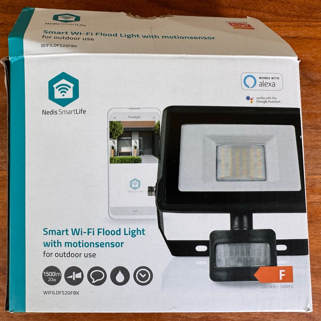 Nedis SmartLife Smart Wi-Fi Flood Light met bewegingssensor, Overige materialen, Bewegingssensor, Minder dan 50 watt, Nieuw