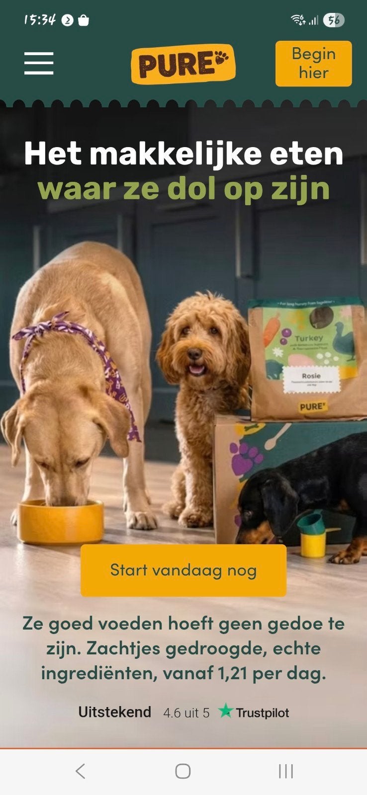 Pure pet food/hondenvoer/brokken/honden/accessoires/hond/ete, Ophalen of Verzenden, Hond