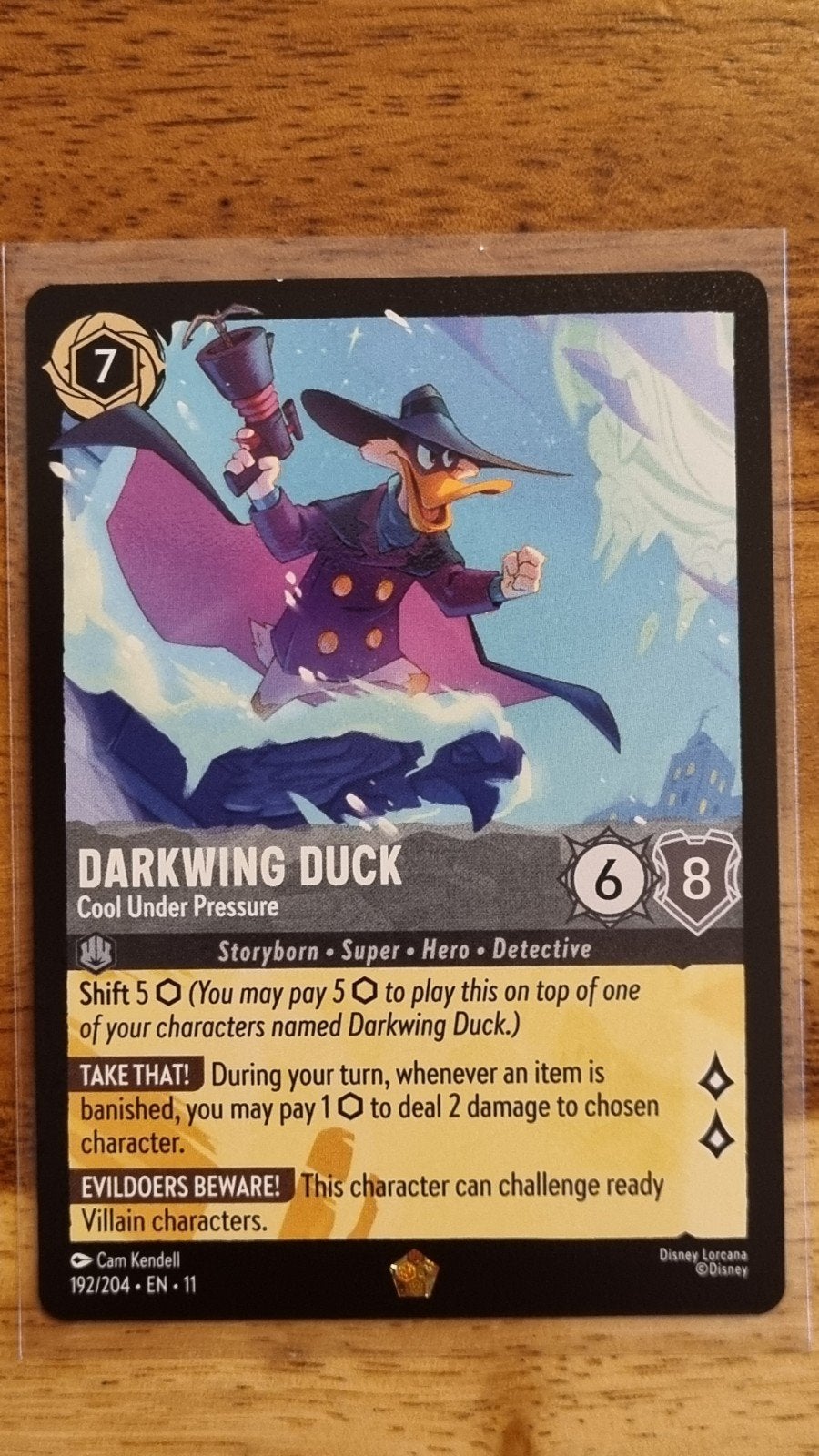 Lorcana 11WSP, Darkwing Duck, 192/204 EN, Ophalen of Verzenden, Overige figuren, Nieuw, Plaatje of Poster