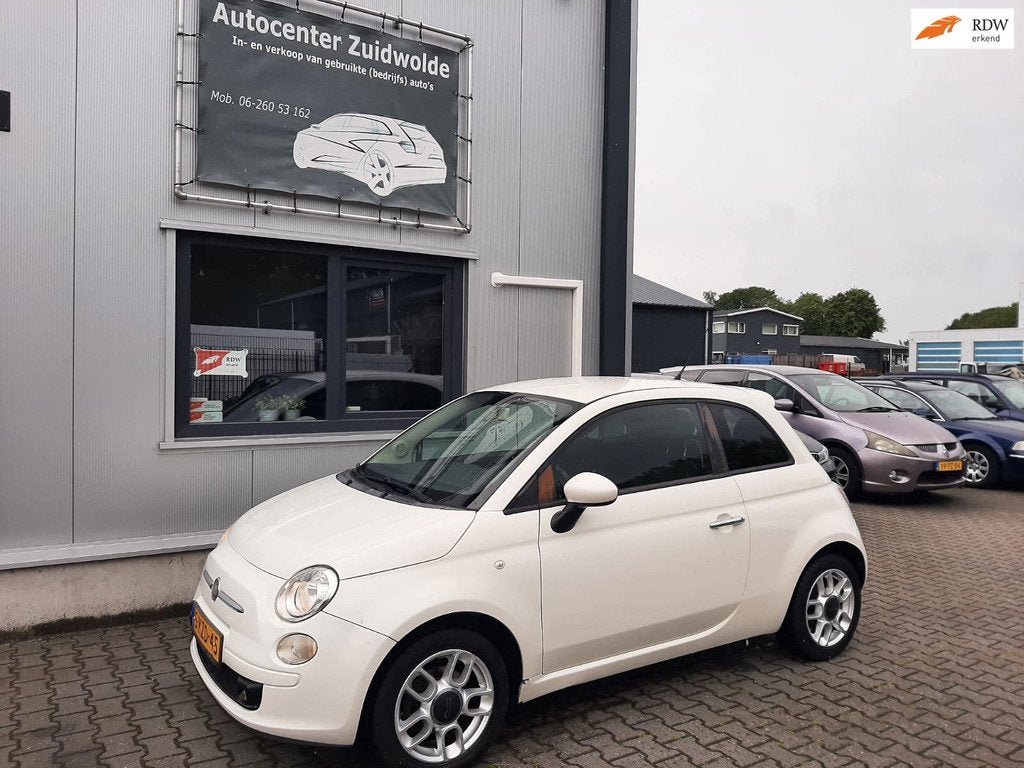 Fiat 500 1.4-16V Pop leer airco 100 pk!, Auto's, Voorwielaandrijving, Euro 5, 101 pk, Gebruikt
