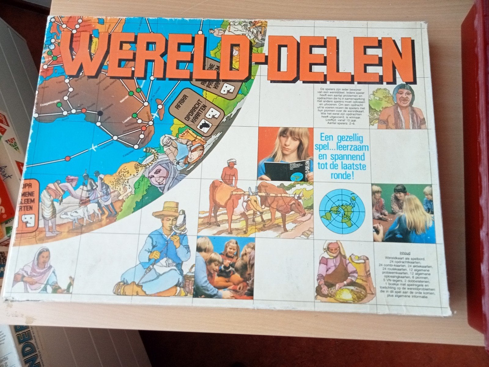 Wereld-Delen Bordspel - Leerzaam en Spannend, Vijf spelers of meer, Ophalen of Verzenden, Gebruikt