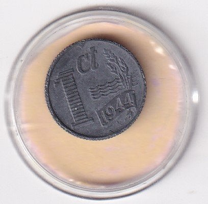 1 Cent 1944 Prachtig    zink, Postzegels en Munten, Munten | Nederland, Verzenden, Koningin Wilhelmina, 1 cent, Losse munt