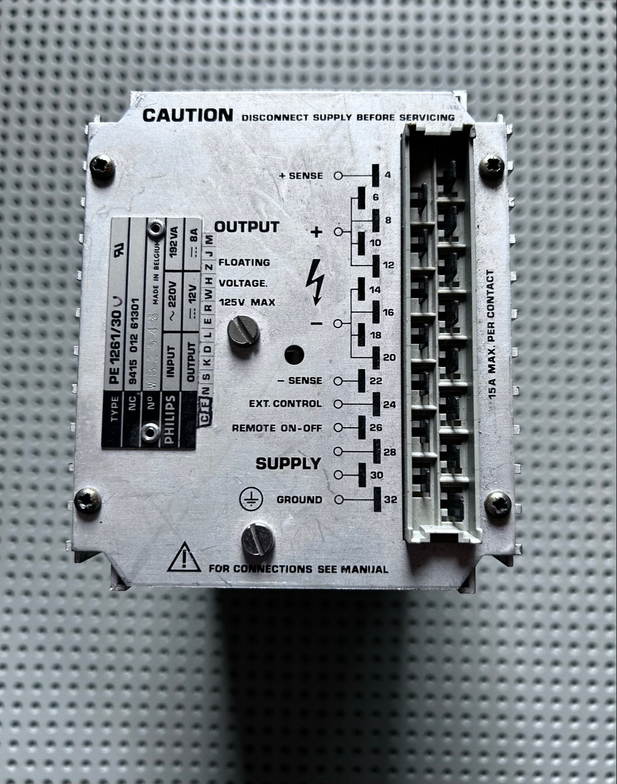 Philips PE 1261/30 Gestabiliseerde Voeding 12V 8A, Ophalen of Verzenden, Gebruikt