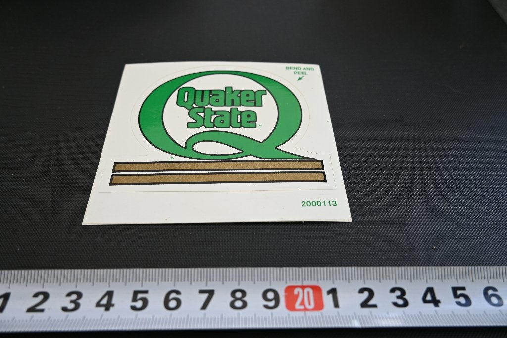 sticker quaker state motorolie shell usa, Ophalen, Zo goed als nieuw