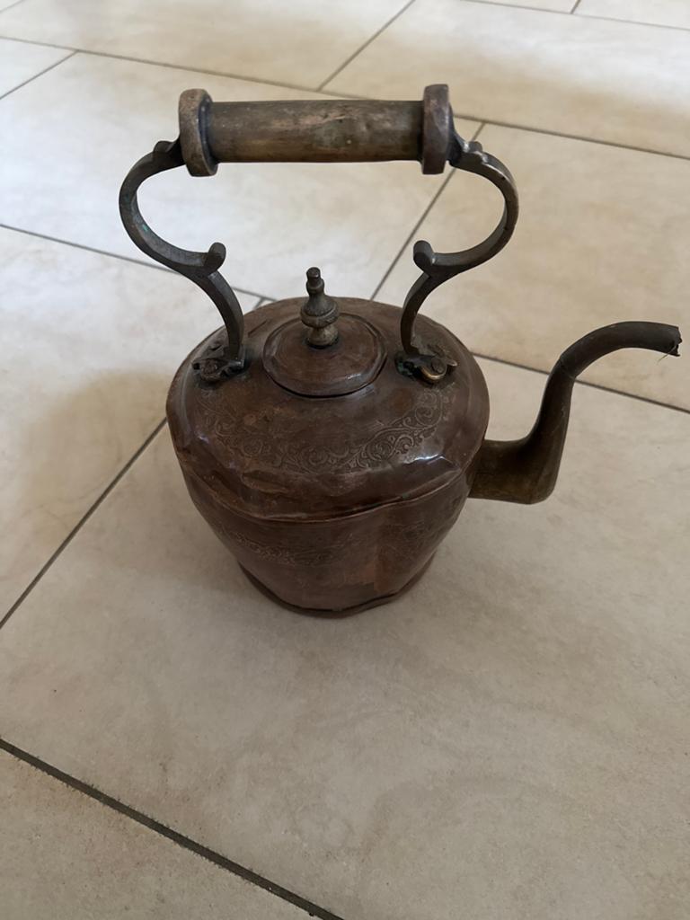 Koperen waterketel/theeketel, Ophalen