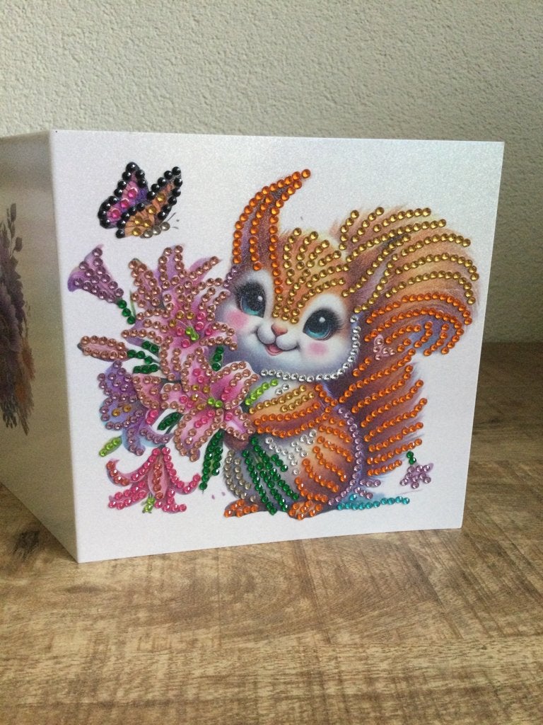 Diamond painting eekhoorn wens kaart, Hobby en Vrije tijd, Kaarten | Zelfgemaakt, Ophalen of Verzenden, Zo goed als nieuw, Dieren
