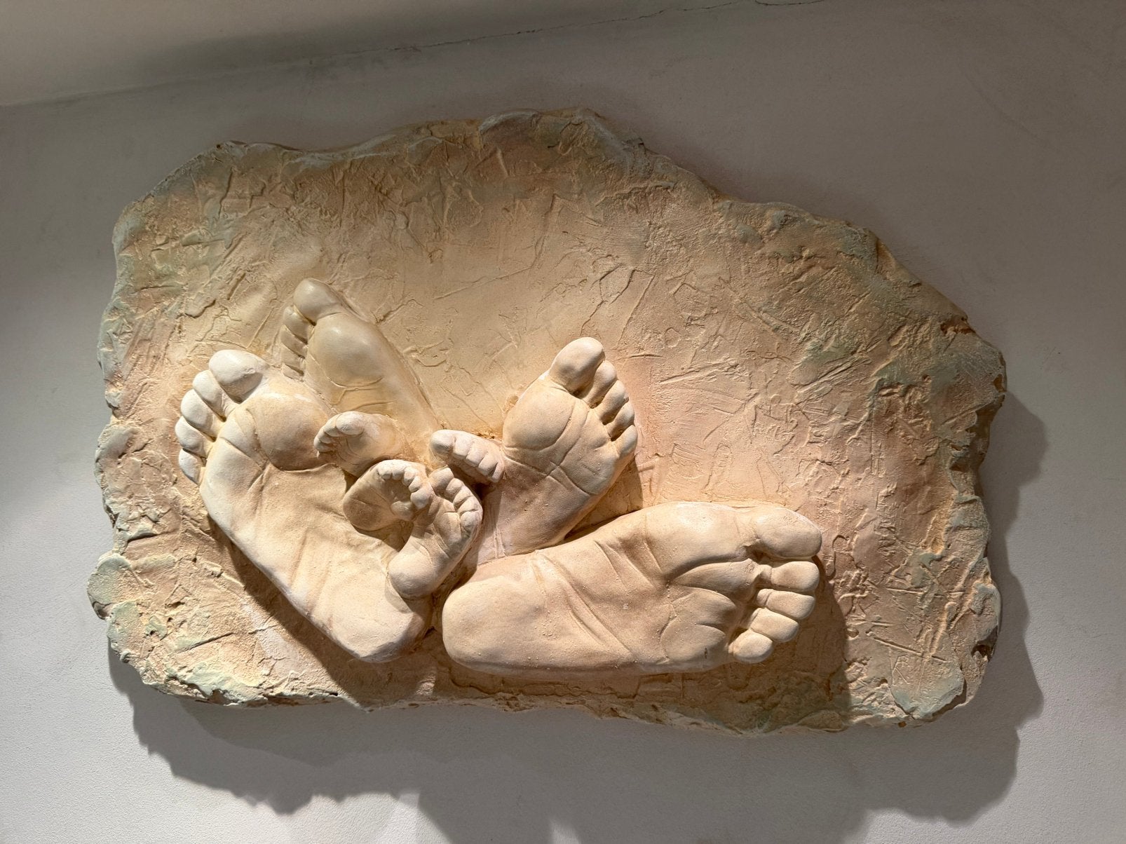 Gipsen ornament, Wandsculptuur, Gebruikt, 70 cm, Ophalen of Verzenden