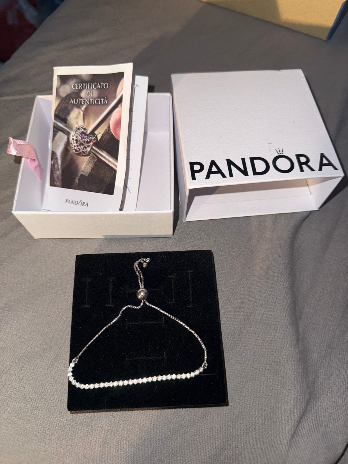 Pandora tennis armband, Sieraden, Tassen en Uiterlijk, Armbanden, Ophalen, Zo goed als nieuw, Zilver, Zilver