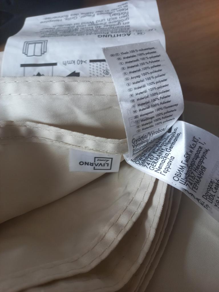 Schaduwdoek cremewit, 2 bij 3 meter, 2 stuks, Tuin en Terras, Schaduwdoeken, Ophalen of Verzenden, Gebruikt