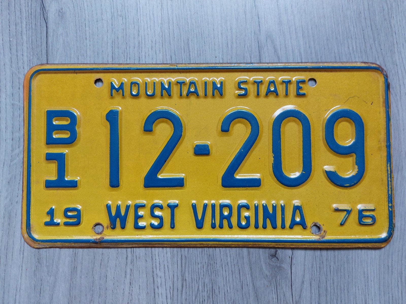 Kenteken 1976 West Virginia USA Nummerplaat Nummerbord, Verzamelen, Ophalen of Verzenden, Gebruikt, Auto's