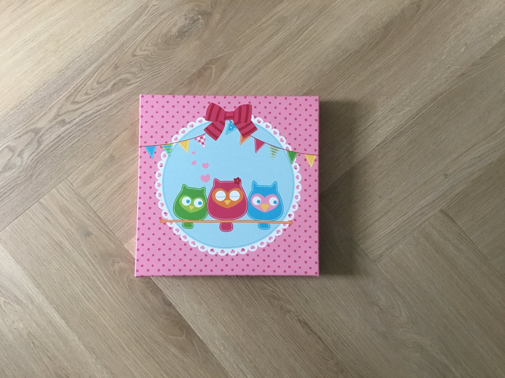 Schilderijtje met uiltje, Ophalen of Verzenden