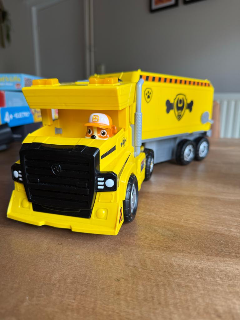 Paw Patrol Rubble's Vrachtwagen, Kinderen en Baby's, Speelgoed | Speelgoedvoertuigen, Ophalen, Zo goed als nieuw
