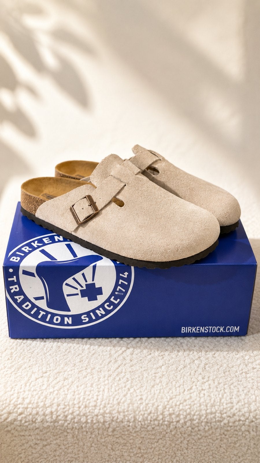 Birkenstock Boston BS Sand - Maat 40 - Nieuw, Kleding | Dames, Schoenen, Verzenden, Nieuw, Beige, Instappers