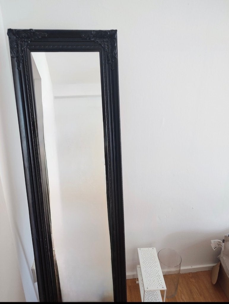 big antique standing mirror, Ophalen, Minder dan 50 cm, Gebruikt, 150 tot 200 cm