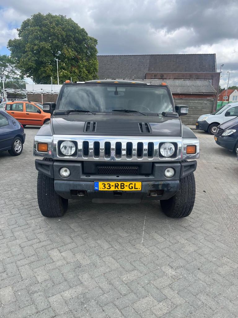 Hummer H2 6.0 V8 LEER ECC STOELVERWARMING ETC ETC (bj 2005), Auto's, Automaat, 3000 kg, Zwart, Leder