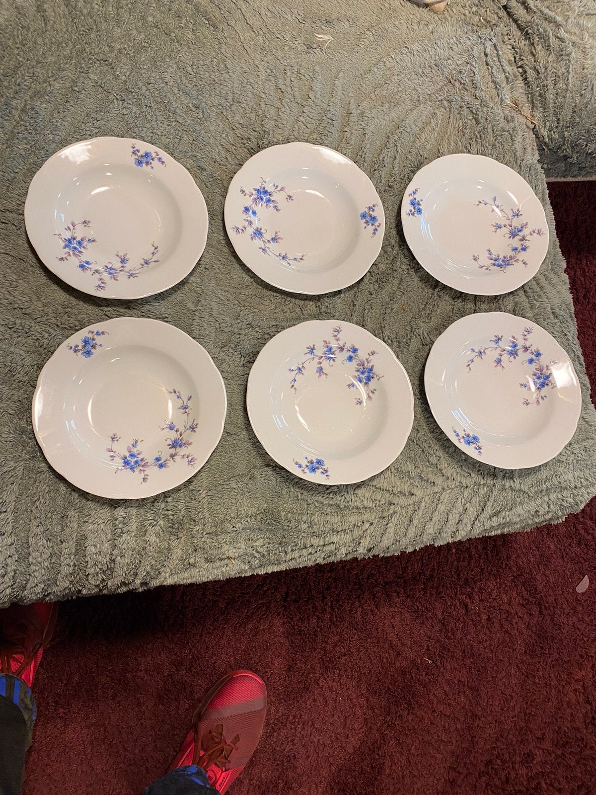 Leander 1946,China of Boheme,6 vintage diepe borden,22 cm, Ophalen of Verzenden