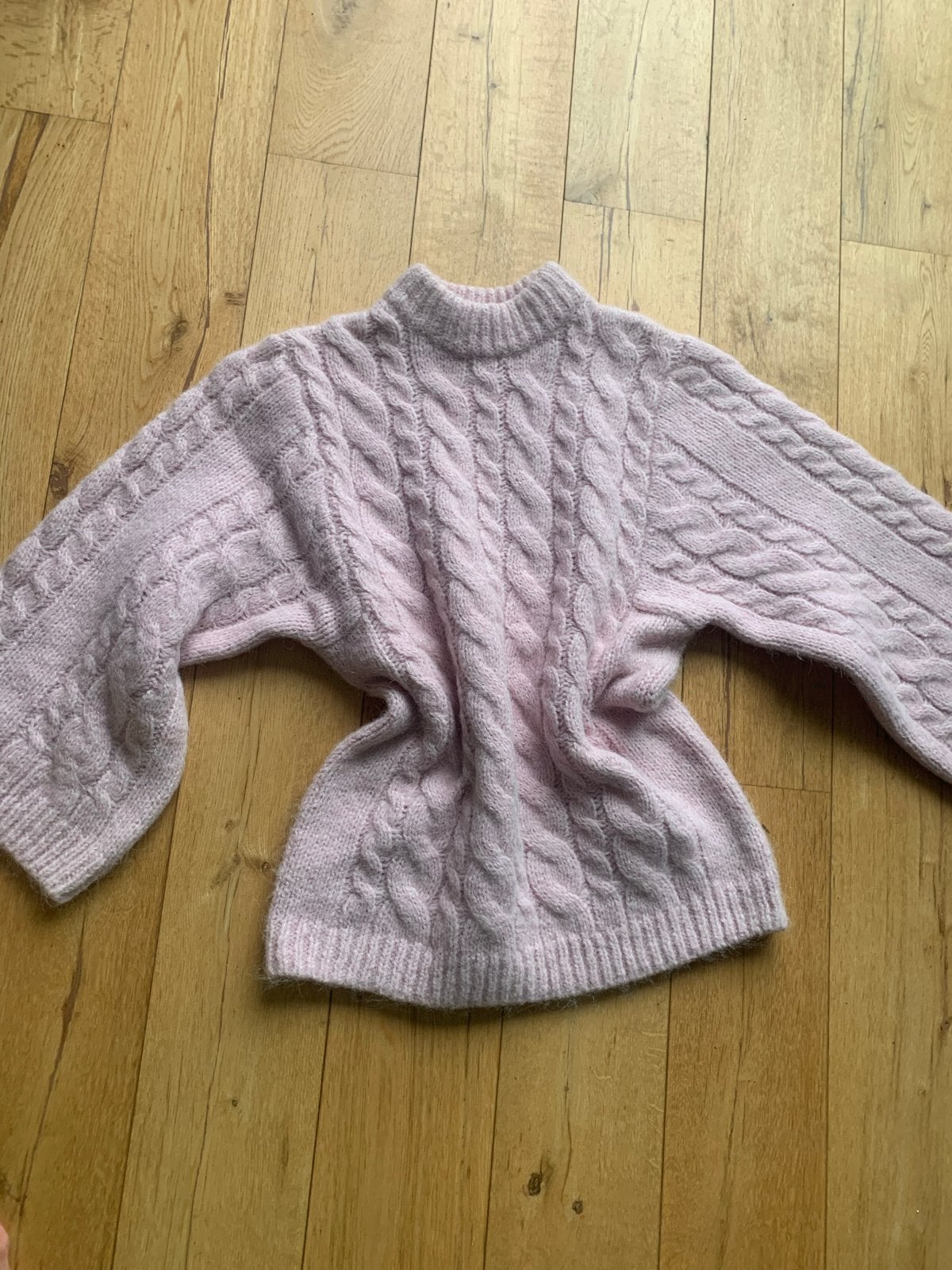 H&M Roze Kabeltrui Alpaca Blend Maat XS, Ophalen of Verzenden, Gedragen, Maat 34 (XS) of kleiner, Roze