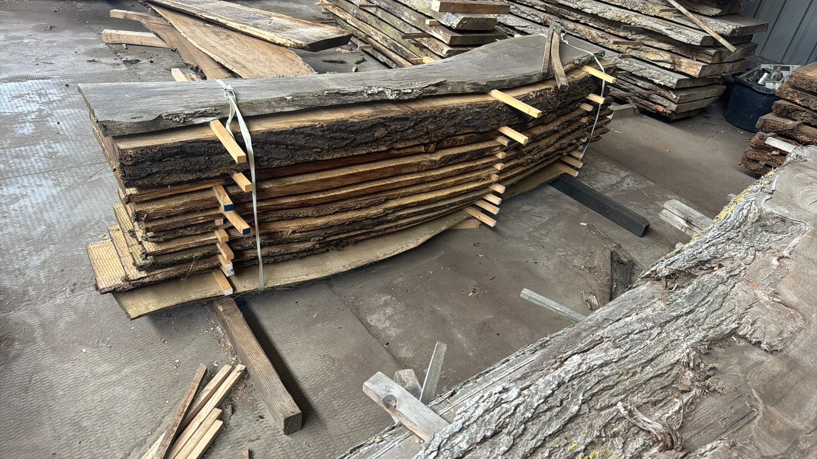 Gezaagde boomstammen schaaldelen, Gebruikt, Ophalen of Verzenden, 200 tot 250 cm, Plank