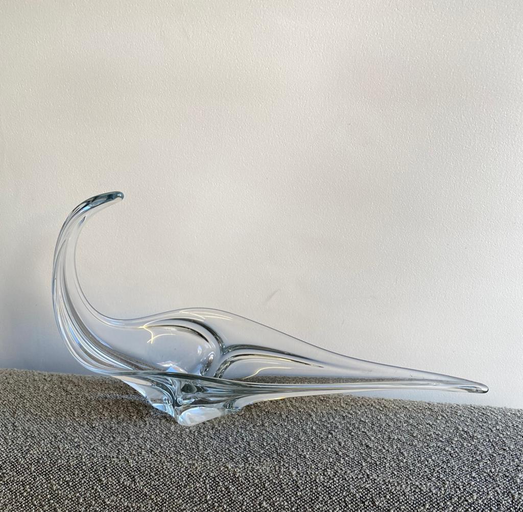 Jaren 50 schaal van kristal , Art Vannes, Gebruikt, Frankrijk, Ophalen of Verzenden, Glas