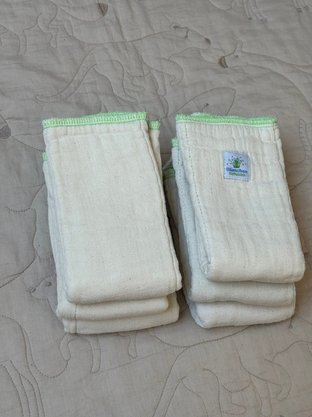 Wasbare luiers; prefolds/inleggers Blümchen (12 stuks), Ophalen of Verzenden, Zo goed als nieuw, Overige typen, Overige merken